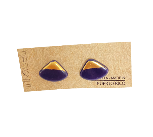 Triangle Detail Studs 22k (regular and arched)