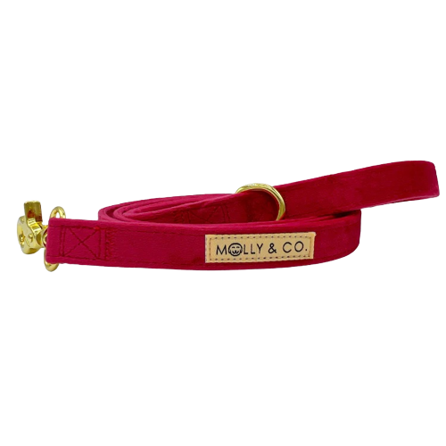 Scarlet Velvet Leash