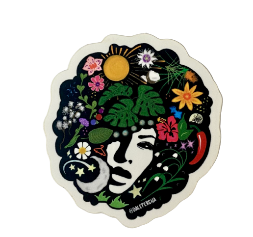 Mujer, luna y sol- Sticker