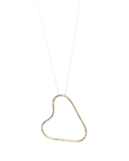 Mi Corazón Necklace (Brass/ Silver)