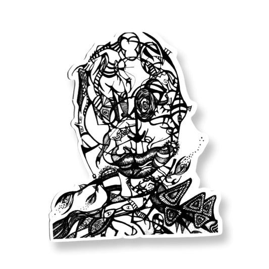 Mujer Abstracta- Sticker
